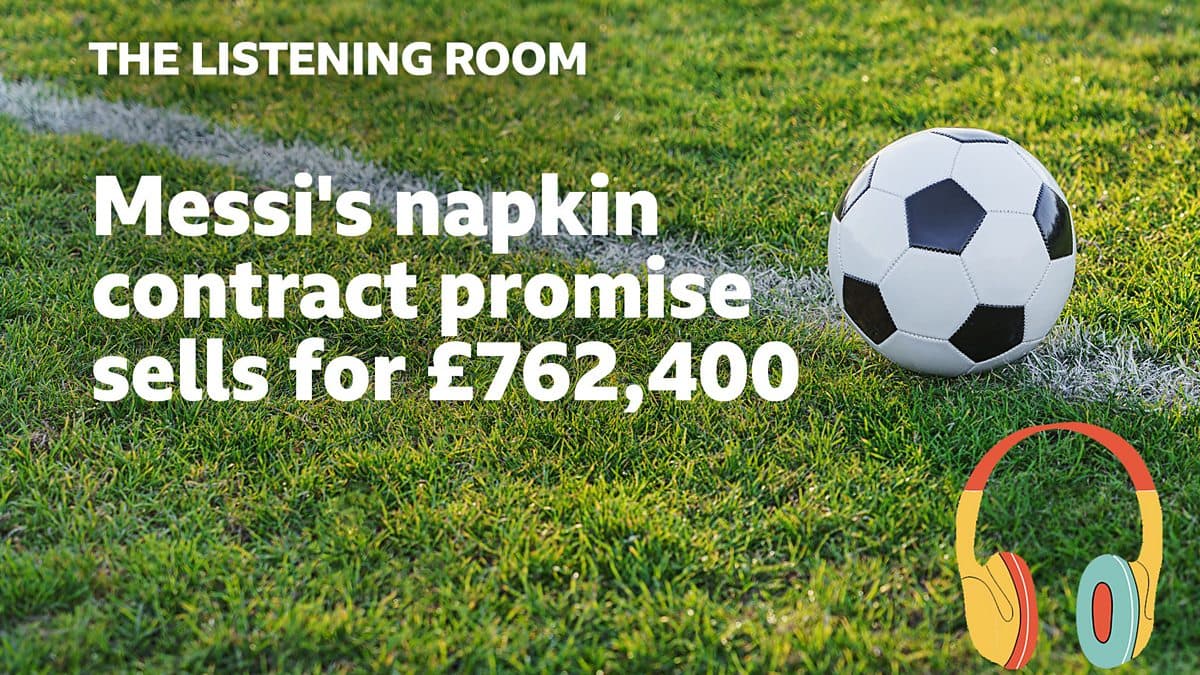 The Listening Room / Messi's napkin contract promise sells for £762,400