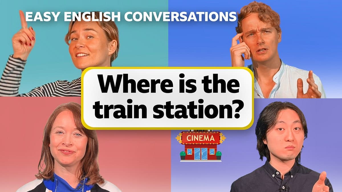 Easy English Conversations / Where is the train station?