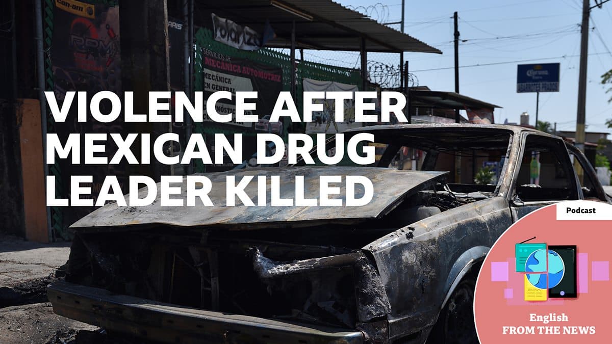 Learning English from the News / Violence after Mexican drug leader killed
